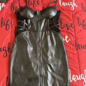 Leather Black dress